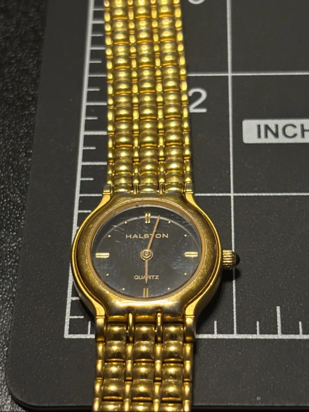 Halston Heritage Two-Tone Gold‎ and Silver Back Bracelet Watch